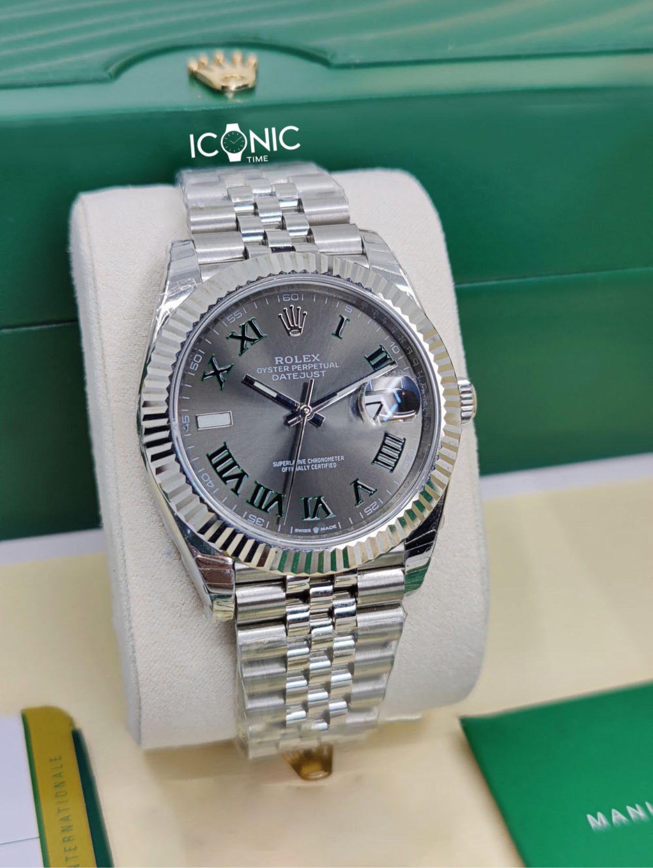 DATEJUST SLATE GREEN ROMÁN