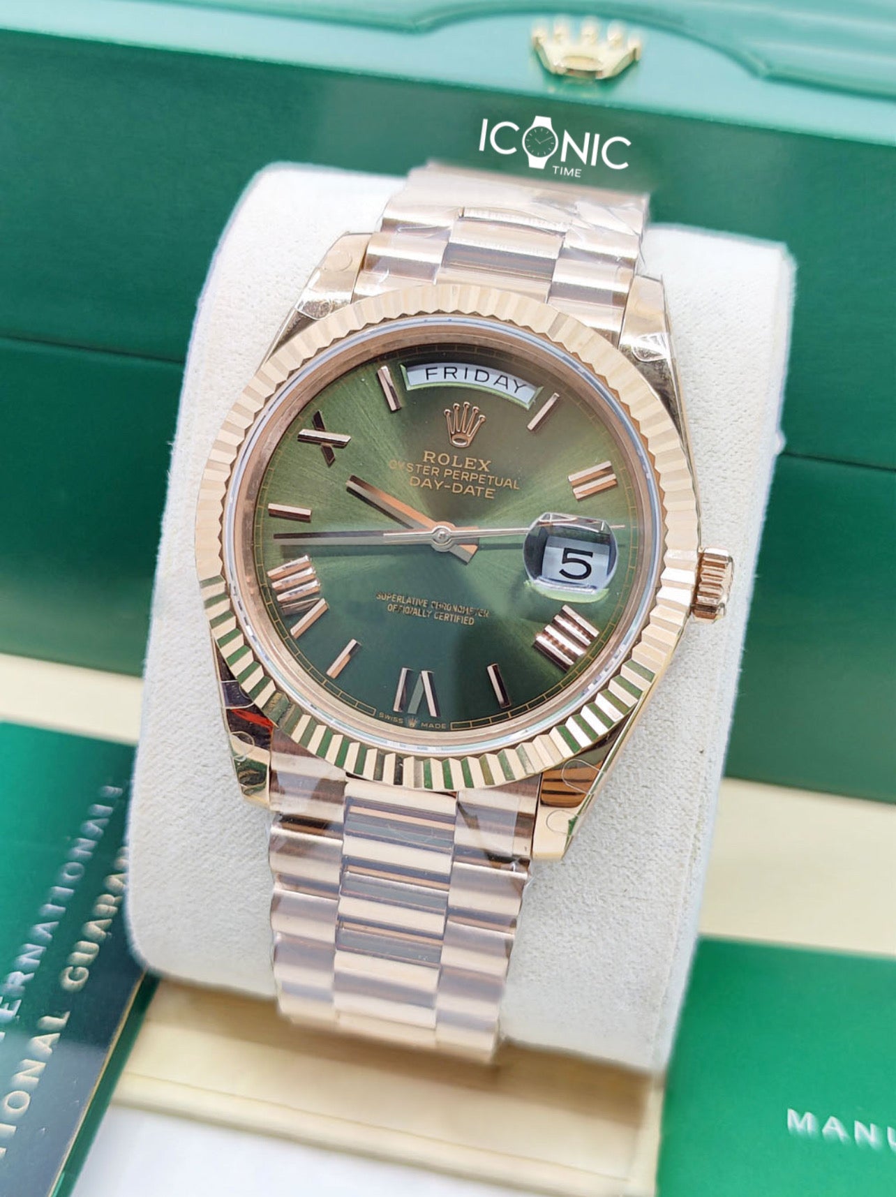 DAY-DATE PRESIDENTE EVEROSE GREEN