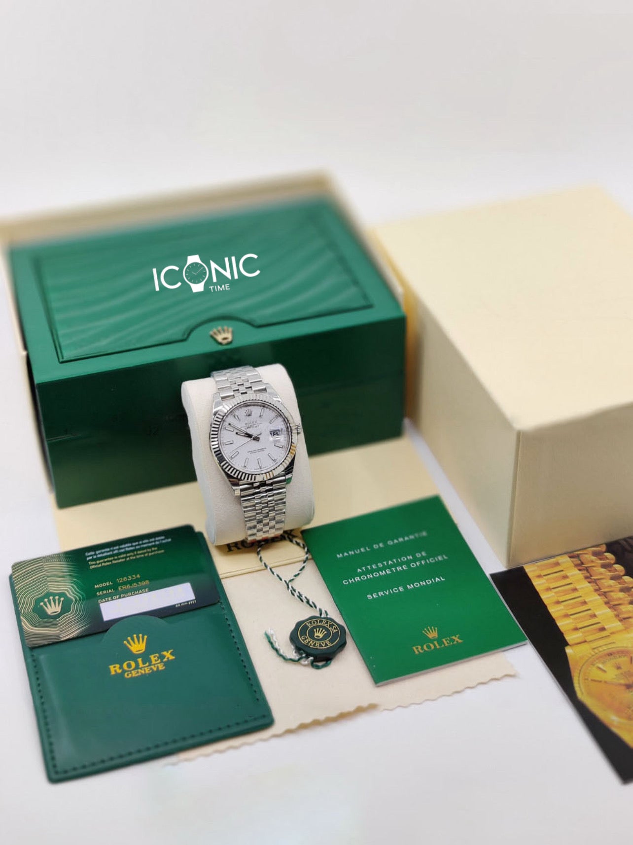 DATE JUST WHITE DIAL STEEL