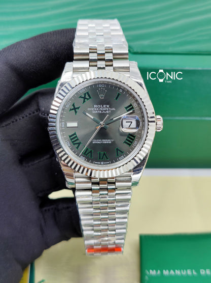 DATEJUST SLATE GREEN ROMÁN